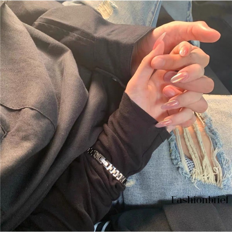 Set 24 Móng Tay Giả Màu Hồng Thời Trang Cho Nữ