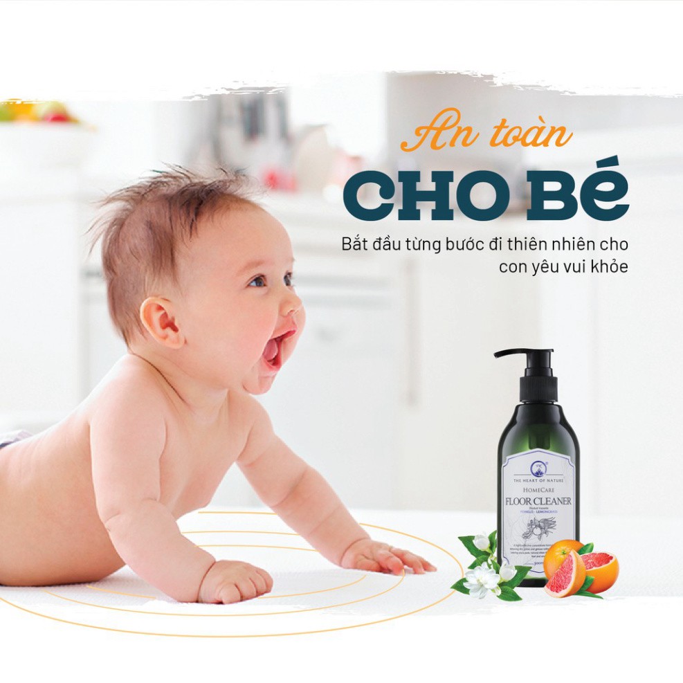 Nước lau sàn tinh dầu Sả bưởi thảo mộc PK 1000ml - thành phần hữu cơ, an toàn cho bé