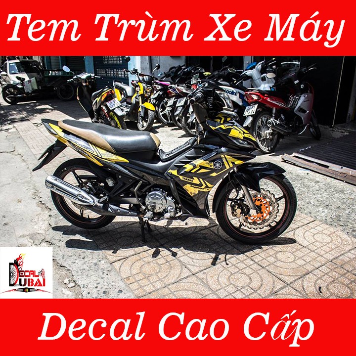 Tem Trùm Xe Exciter 135 Đen vàng