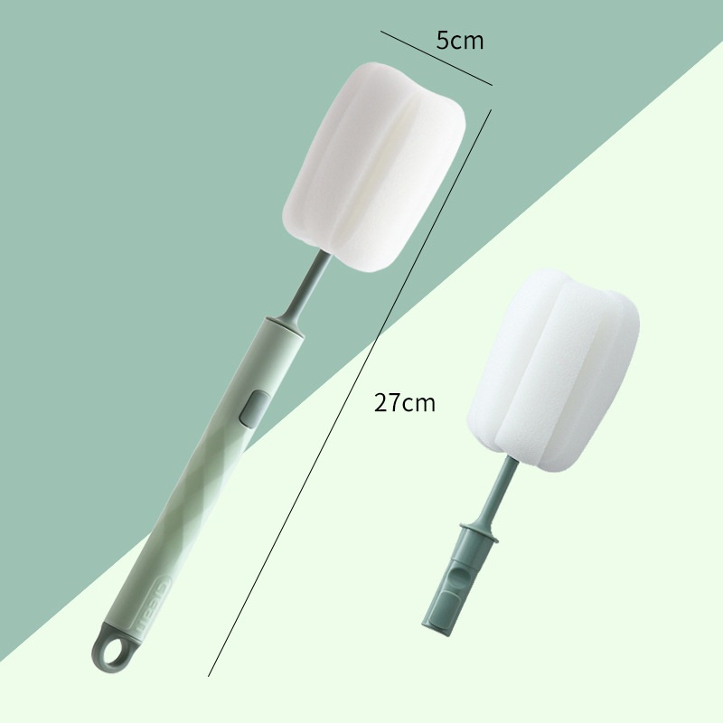 Bàn Chải Vệ Sinh Bình Sữa Em Bé Cán Dài Bằng Nhựa