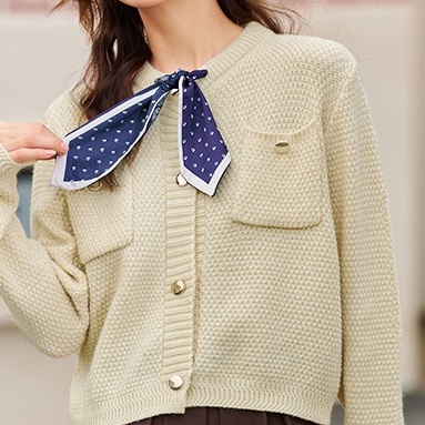 Áo Khoác Cardigan Dệt Kim Dáng Rộng Cột Nơ Xinh Xắn Thời Trang Cho Nữ