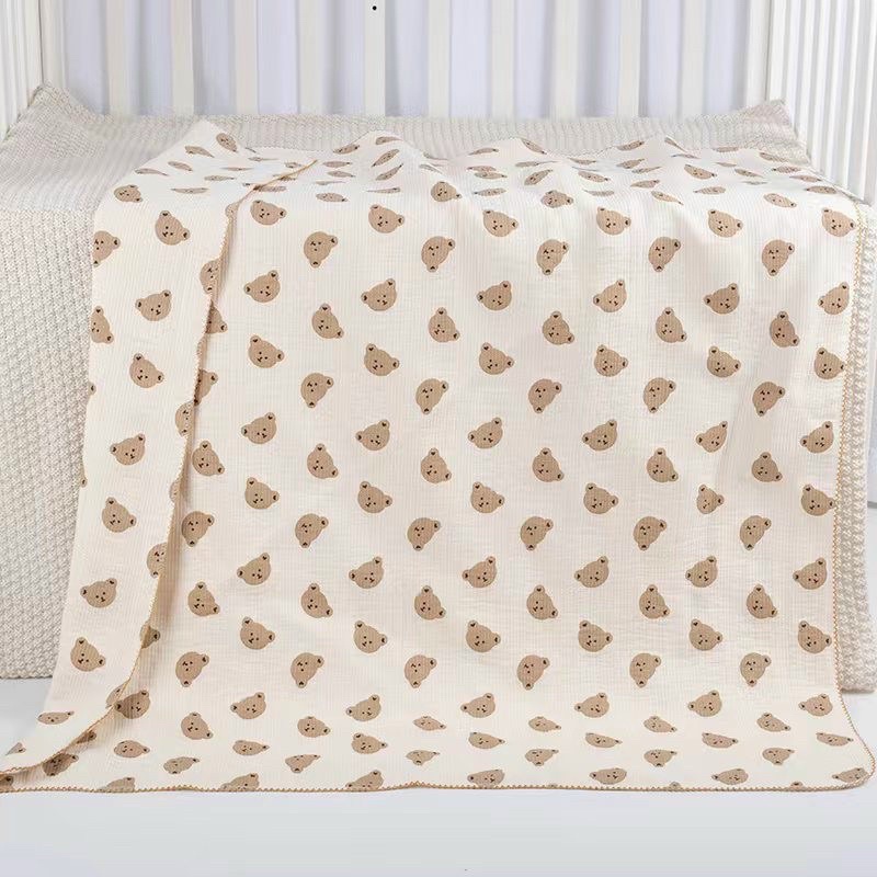 Chăn xô organic phong cách Hàn Quốc siêu xinh cho bé 115*115cm