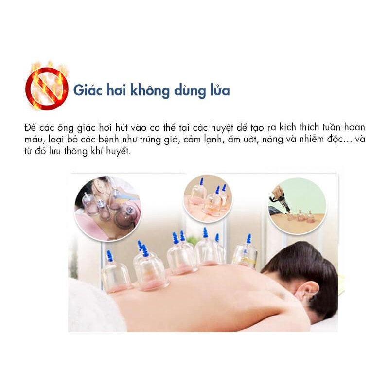 Bộ Giác Hơi Không Dùng Lửa 24 Phụ Kiện Cao Cấp, Bộ giác hơi chân không, Giúp Loại Bỏ Độc Tố Kích Thích Tuần Hoàn Máu.