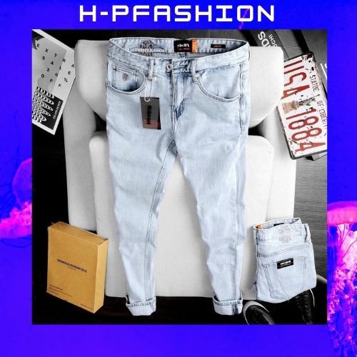 Quần Jean Nam Trơn Màu Bạc 🔵 𝐅𝐑𝐄𝐄 𝐒𝐇𝐈𝐏 🔵 Quần Bò Nam Đẹp Co Giãn Thời Trang Hpfashion - Qjnhp016