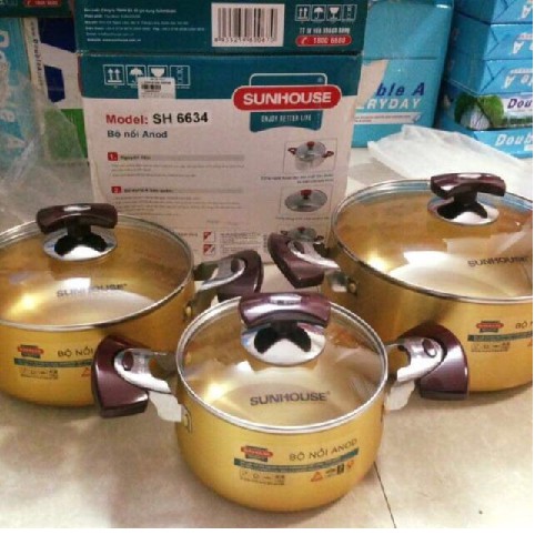 Bộ nồi sunhouse 6634 - Hàng nguyên tem của nhà sản xuất