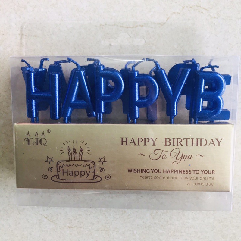 Set nến Happy Birthday trang trí bánh kem- bánh sinh nhật các màu