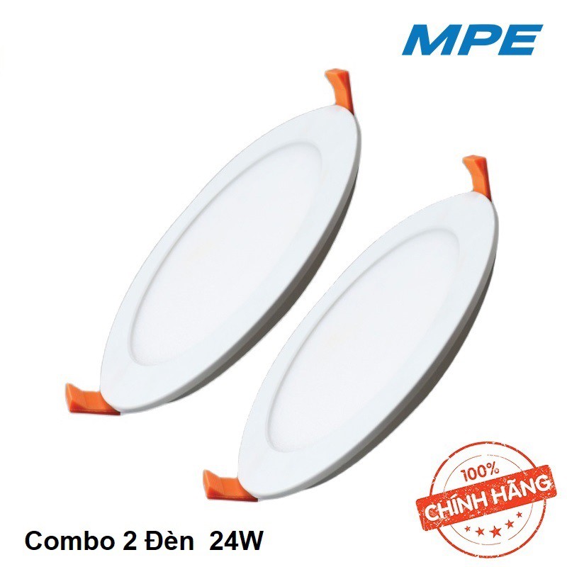 [Hàng Chính Hãng] Combo 2 Đèn LED MPE Slim Panel Âm Trần SeriesRP 6W, 9W, 12W, 18W, 24W Ánh sáng Trắng, Trung Tính, Vàng