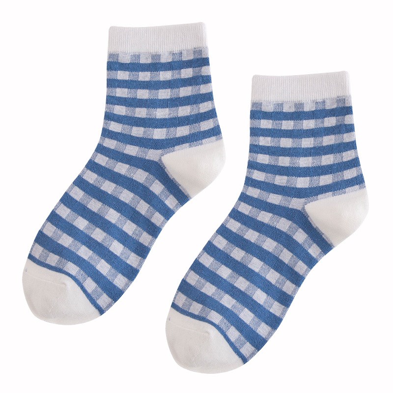 Set 3 đôi vớ nữ cổ cao hàn quốc xanh trẻ trung cao cấp Muzini TN93