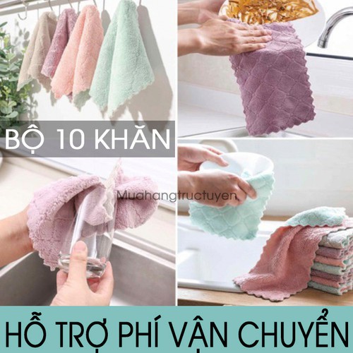 Combo 10 Khăn lau tay đa năng tiện dụng