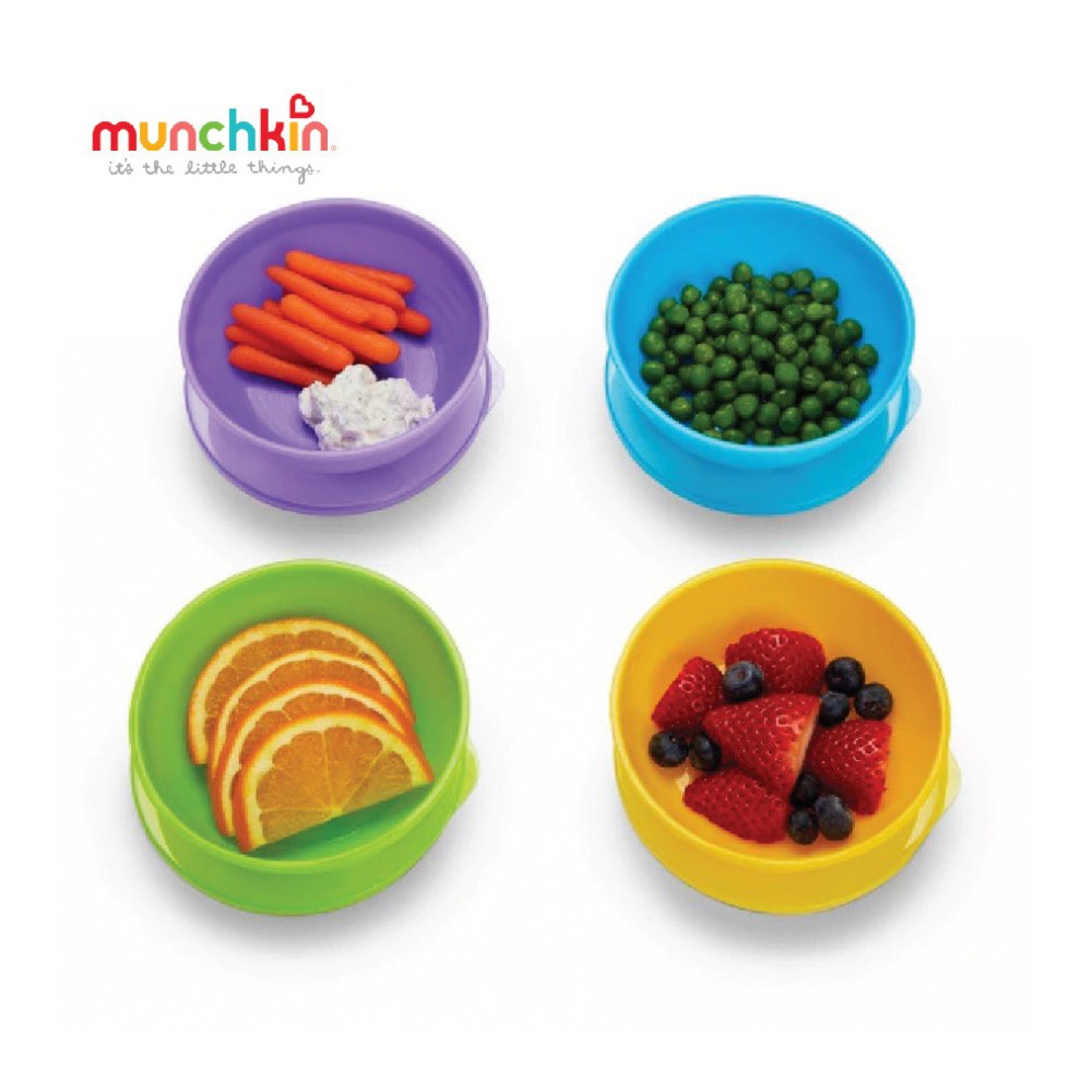 Bộ Bát Thìa Ăn Dặm Có Nắp MunchKin ( Có Bán Lẻ )