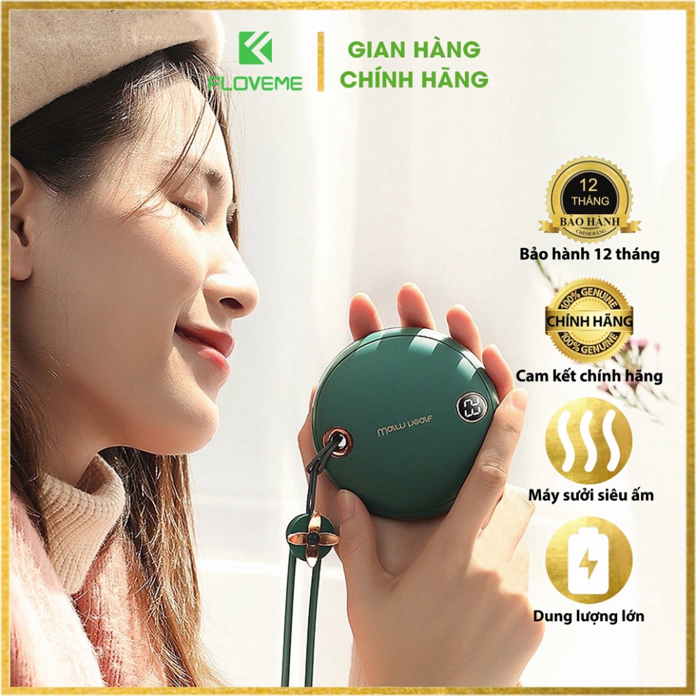 Máy sưởi tay Floveme - WH Kiêm sạc dự phòng dung lượng 5000mah, tỏa nhiệt lên tới 60 độ C, Hỗ trợ cổng sạc nhanh 2A