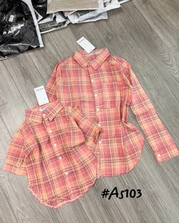 Áo sơ mi kẻ nữ chất thô trẻ trung ASM103