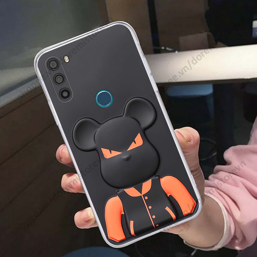 Ốp lưng Vsmart Active 3 hình kaws, kith, bear brick nổi 3D phong cách độc đáo