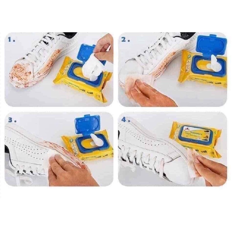[FREESHIP] Gói 30 tờ giấy ướt lau giầy Sneaker siêu sạch tiện lợi