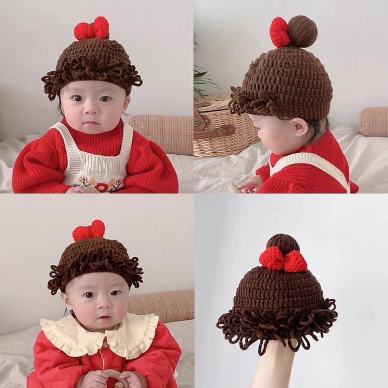 Mũ len củ tỏi hàn quốc cho bé siêu xinh