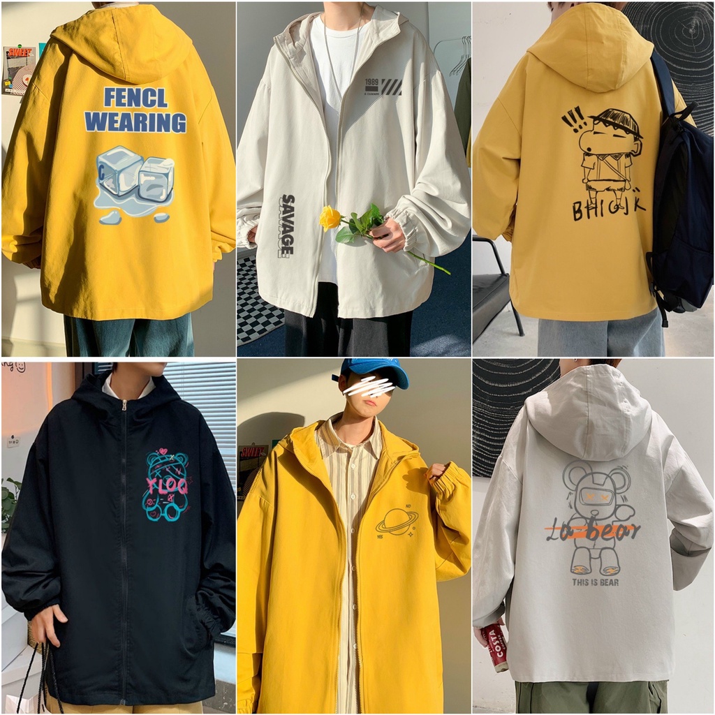 Áo khoác dù nam nữ NHIỀU MẪU form rộng 2 lớp dày mịn có nón