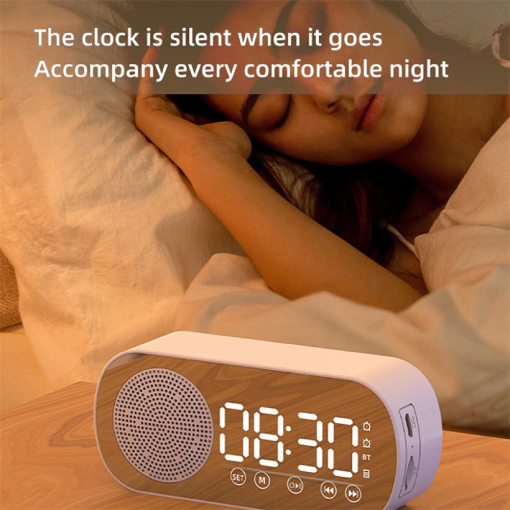 Loa Bluetooth Không Dây Tích Hợp Đồng Hồ Báo Thức Có Đèn LED Và Chức Năng Báo Thức H3X3