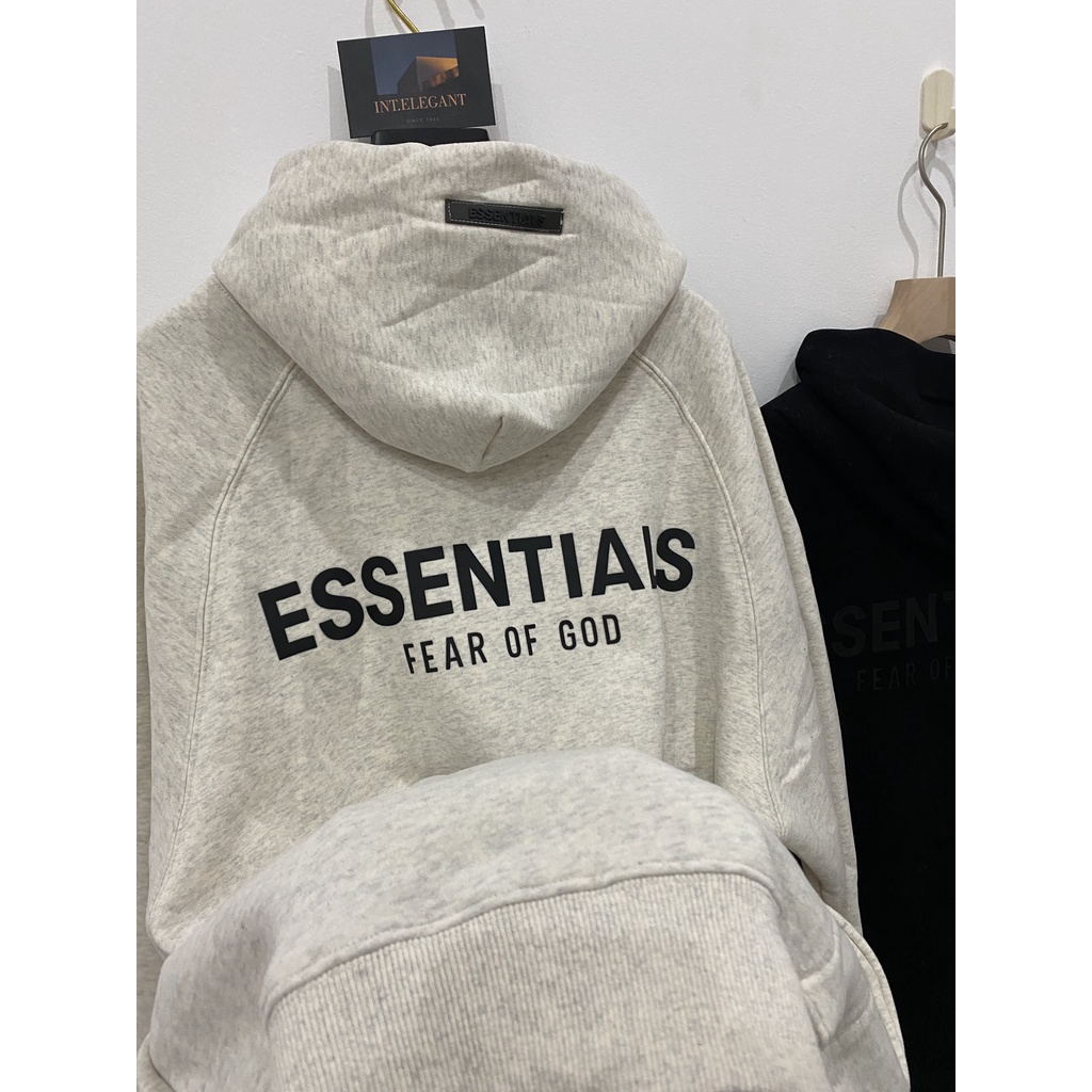 Áo hoodie ESSENTIALS Fear of God ss21 bản Cao Cấp màu Heather Grey mới nhất