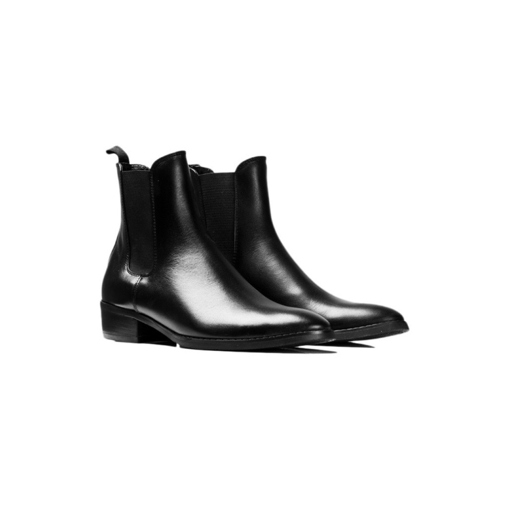 Giày Heels Chelsea Boots thời trang nam độn 4.5cm chất liệu da bò
