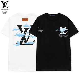 Áo Thun Cotton Tay Ngắn In Họa Tiết Lv Thời Trang Cho Nam Và Nữ