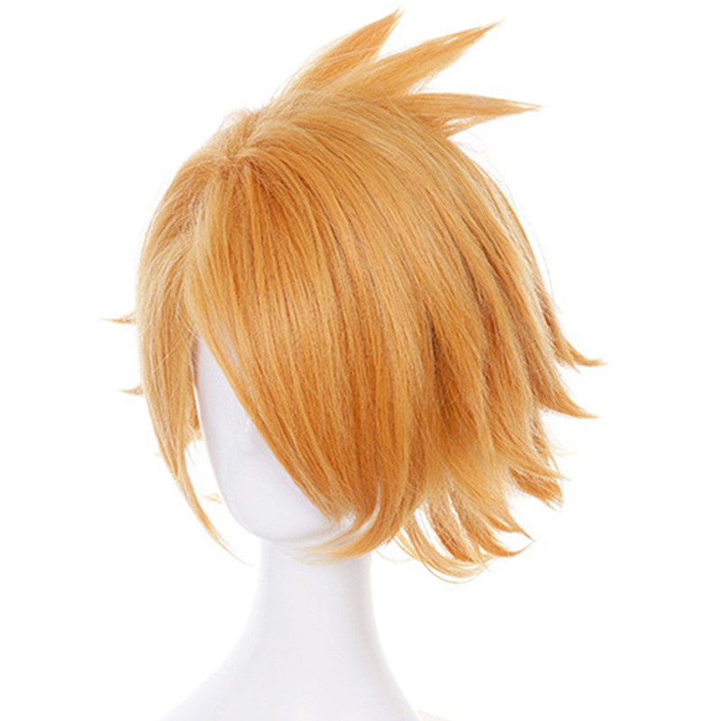 Bộ tóc giả màu vàng hóa trang nhân vật anime Kaminari Denki cho các fan dùng trong triển lãm cosplay