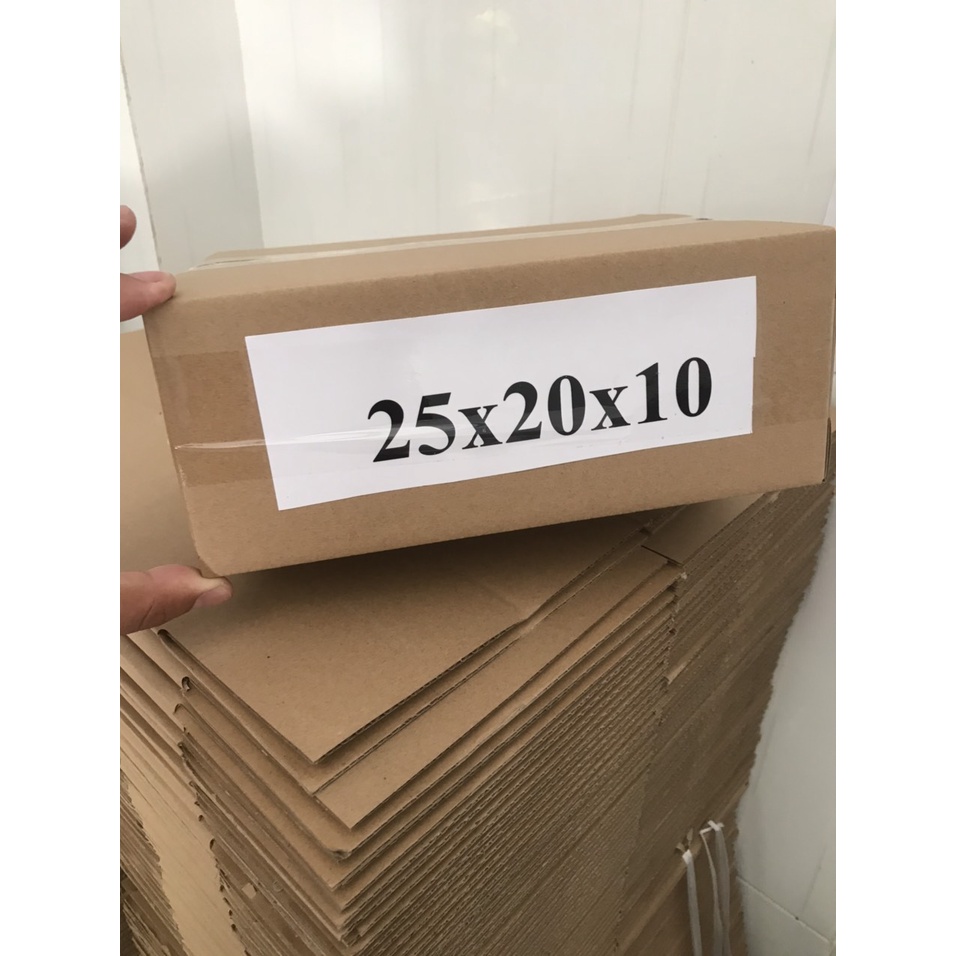 Thùng hộp carton bìa giấy đóng gói hàng kích thước 25x20x10 giá tốt tại xưởng - Miễn ship đơn 250K