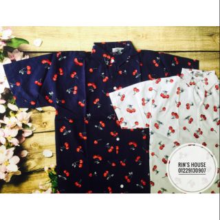Áo sơ mi quả cherry nhỏ