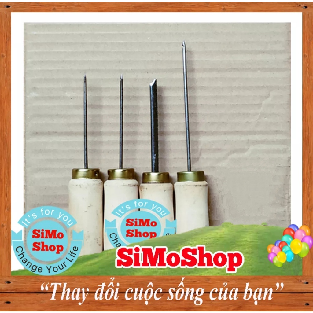 Ớ Combo 4 - Dụng cụ khâu giày dép (Sủi rãnh đế, dùi nhọn ...