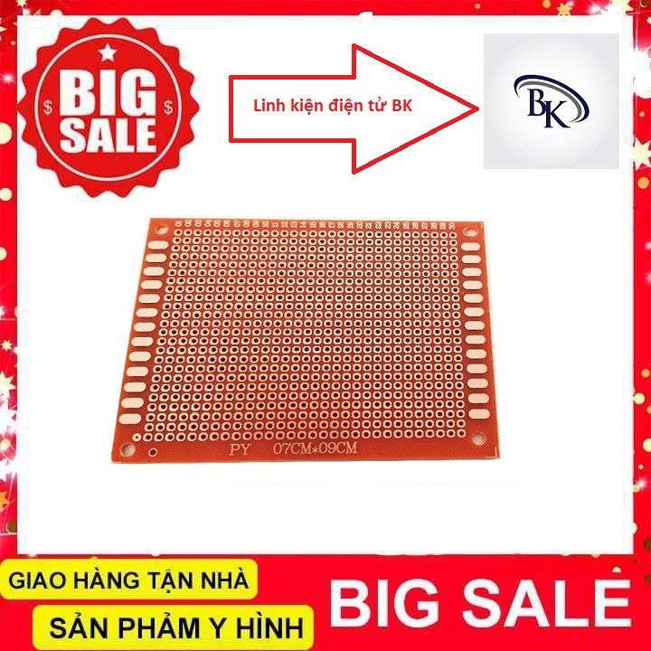 Phíp Đồng Đục Lỗ 1 Mặt PCB ( Nâu )