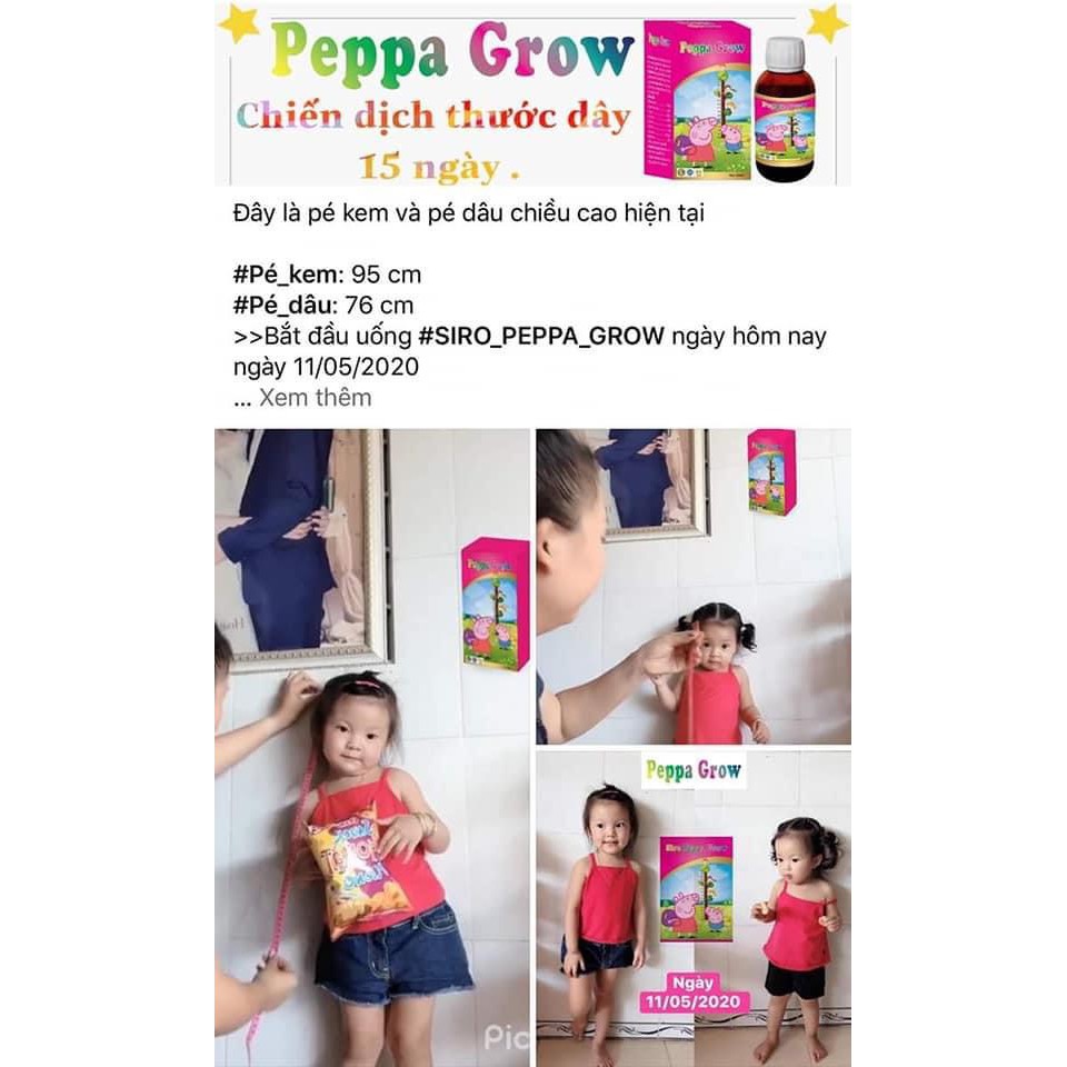 SIRO PEPPA GROW -hỗ trợ bi.ếng ă.n, tá.o b.ón -t.ă.n.g-c.h.i.e.u-c.a.o