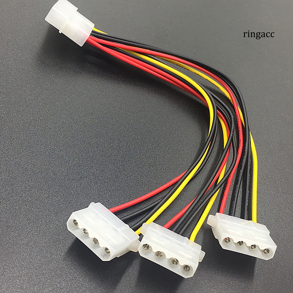 Cáp nối dài chuyển đổi nguồn IDE sang IDE Molex 20cm 4 pin 1 đầu cắm sang 3 lỗ cắm cho máy tính PC