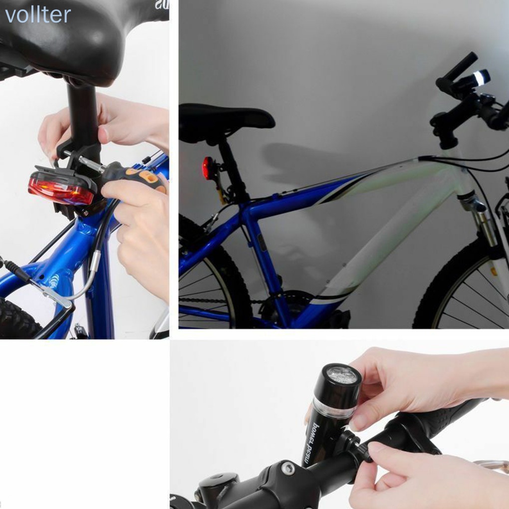 Bộ đèn LED gắn trước và sau xe đạp chất lượng cao tiện dụng và bền