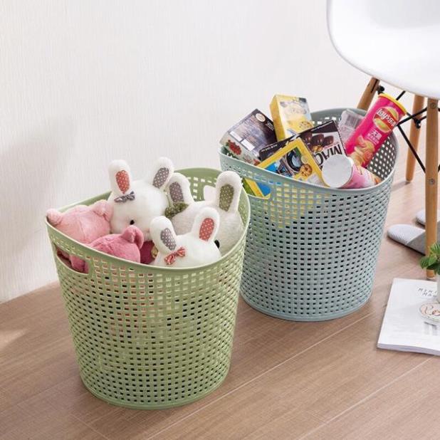 [Kho sỉ]  Sọt đựng đồ chơi , quần áo nhựa mây Đan phong cách Hàn quốc