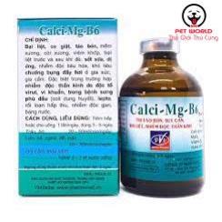 Calci Mg B6 thuốc táo bón, suy gan bại liệt cho chó mèo (50ml/100ml)