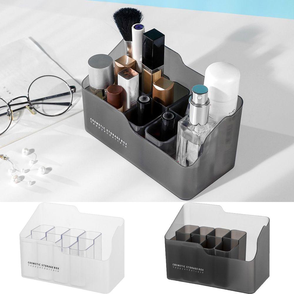 ♫DAPHNE♫ Multipurpose Cosmetic Display Case Bathroom Countertop for Dresser Vanity Makeup Organizer Pen Pencil Holder Table Organizer Plastic Large Capacity Jewelry Case Desk Storage Box/Multicolor