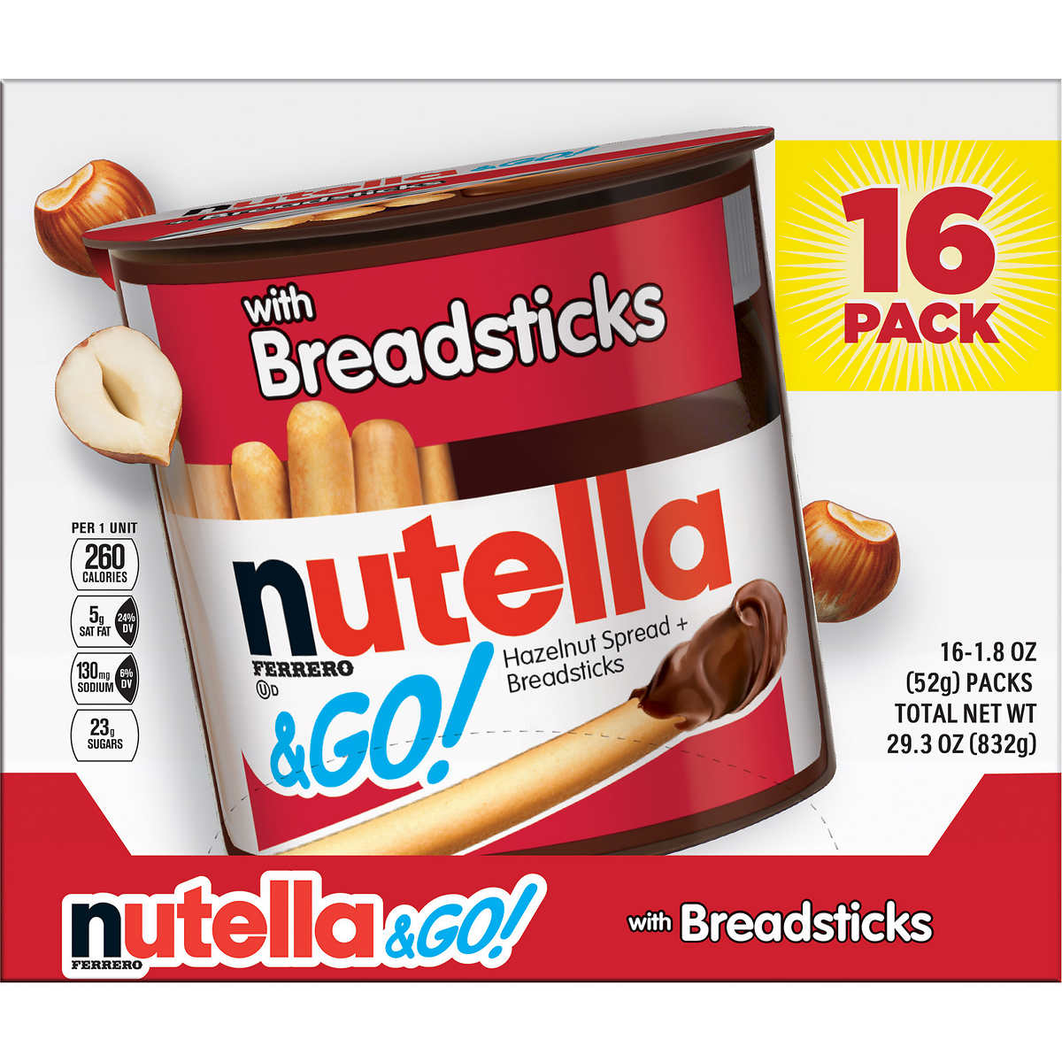 Bánh Que Chấm Nutella And Go 52g