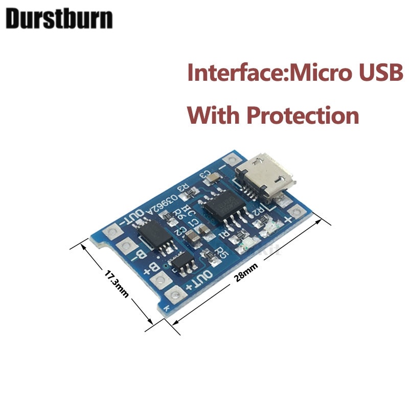 Mô Đun Sạc Pin Lithium Cổng Type-c/Micro/Mini USB 5V 1A 18650 TP4056 Với Chức Năng Bảo Vệ Kép 1A Li-ion
