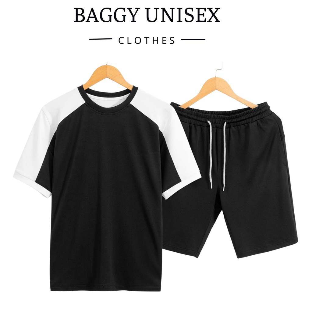 Bộ Quần Áo  Thể Thao BAGGY UNISEX Nam Mùa Hè Phong Cách Cao Cấp