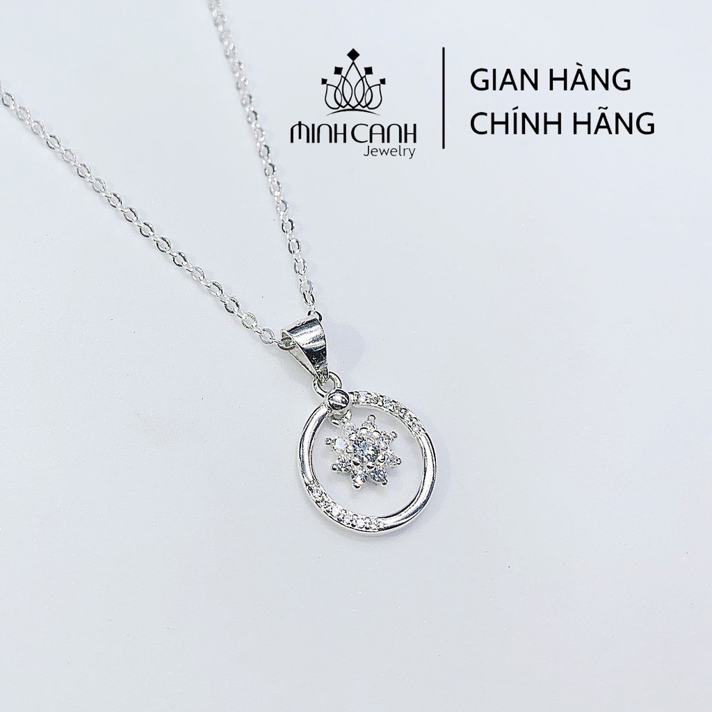 Dây chuyền Bạc Nữ Hoa Trong Vòng Tròn - Minh Canh Jewelry