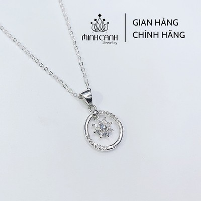 Dây chuyền Bạc Nữ Hoa Trong Vòng Tròn - Minh Canh Jewelry