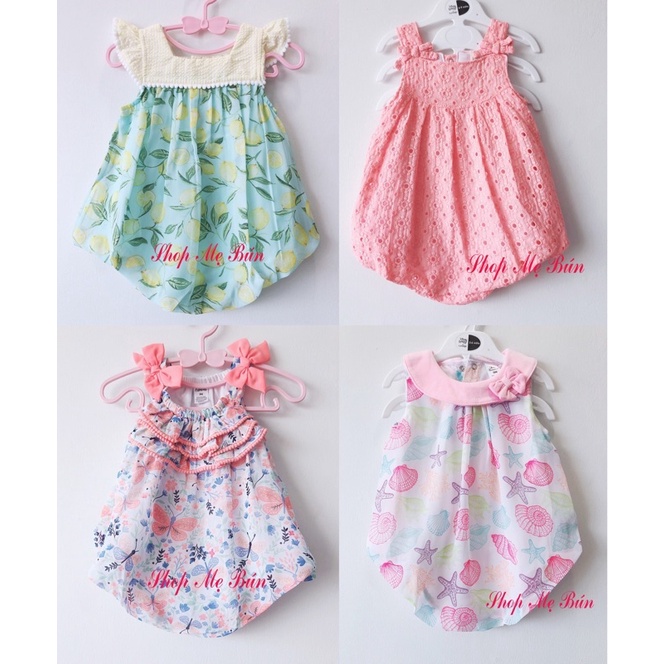 (3m) Body bí/ Body đùi/ Bodysuit bé gái chất voan tơ thoáng mát