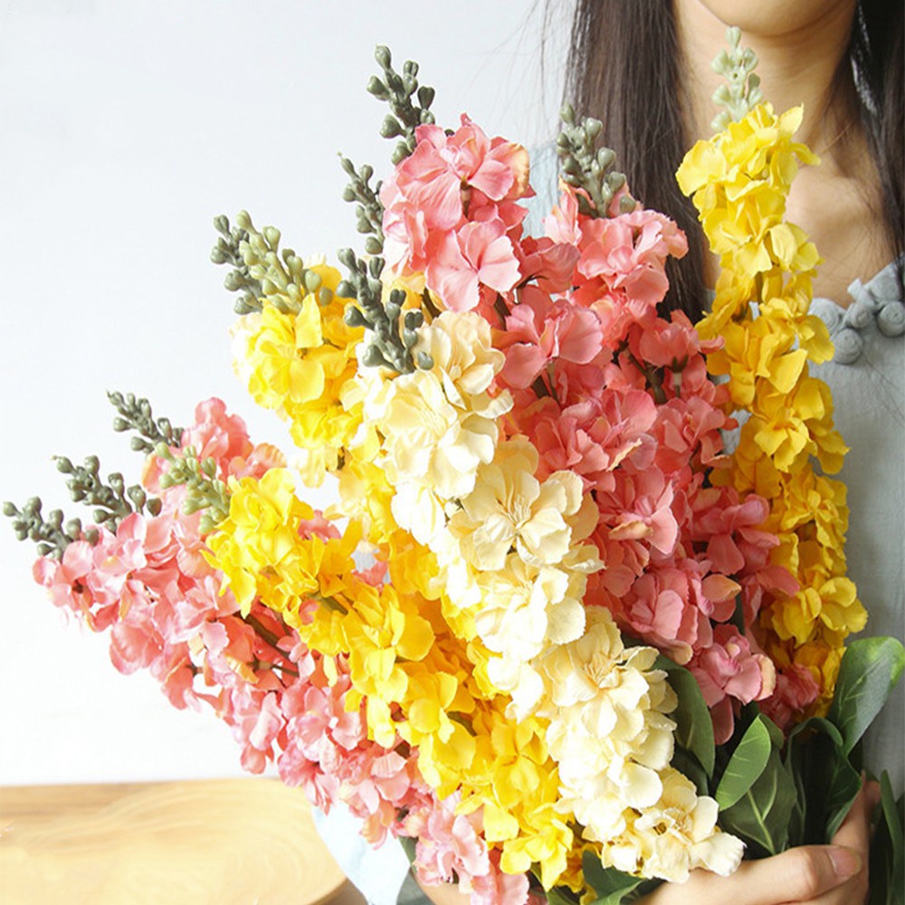 1 Bó Hoa Phong Lan Giả 85Cm Trang Trí Tiệc Cưới, Giáng Sinh