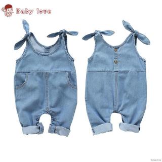 Quần Yếm Denim Cho Bé Gái