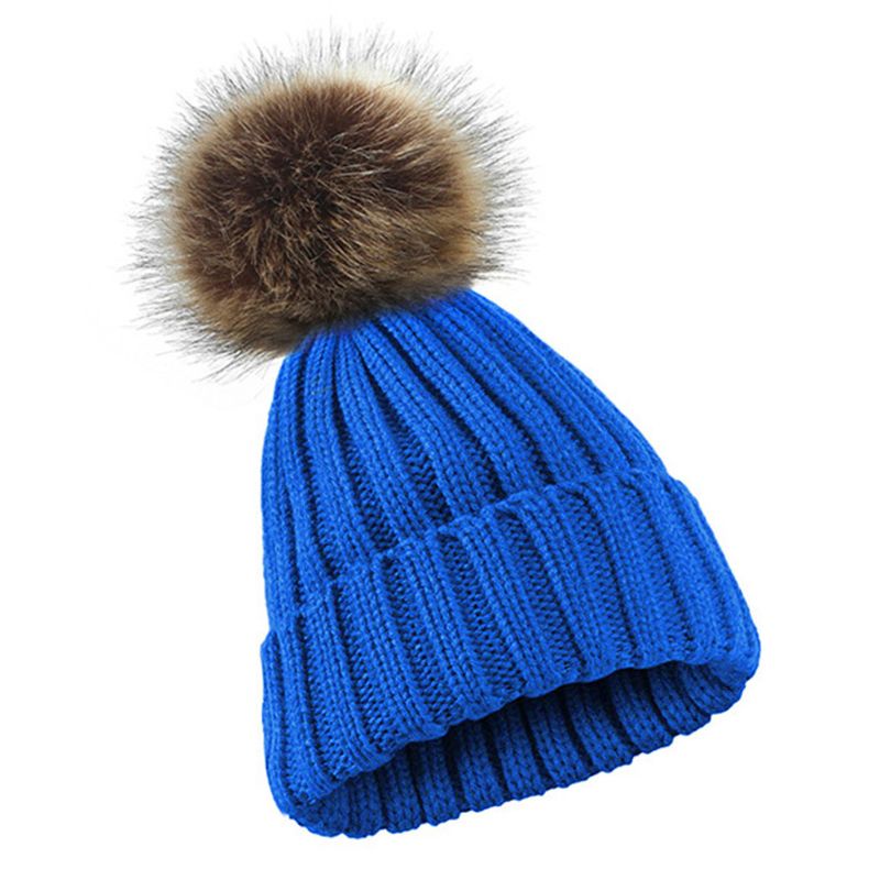 Mũ Len Beanie Màu Trơn Có Gân Thời Trang Mùa Đông Cho Nam Và Nữ