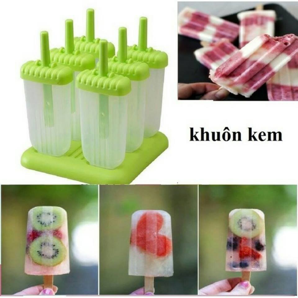 Bộ Khuôn làm kem 6 que