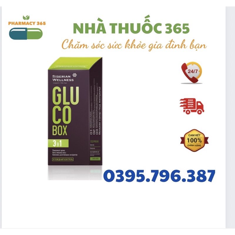 [ Gluco box  hỗ trợ tiểu đường ] Hộp GLUCO / Kiểm soát đường - Bộ hộp hàng ngày – 30 gói/hộp – 4 viên/túi