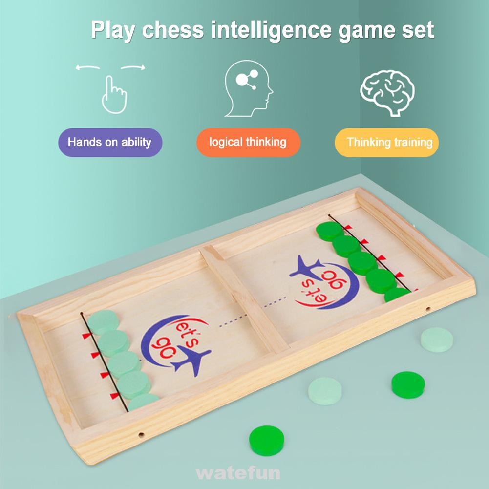Early Education Pine For Kids Adults Board Game Ice Hockey Chess Desktop Battle Checkerboard Puck Toy Set | WebRaoVat - webraovat.net.vn