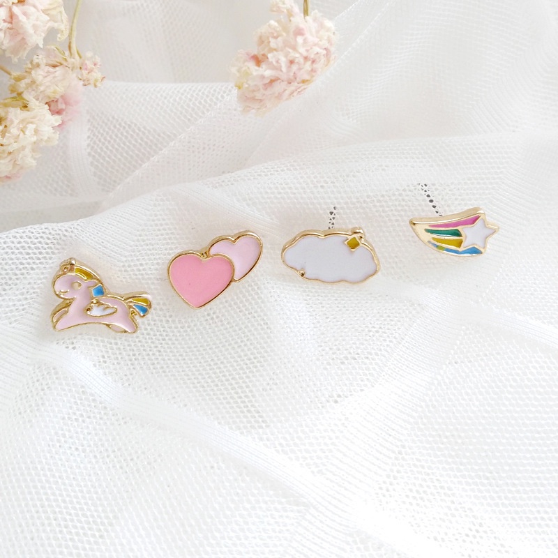 [Hàng Sẵn] Bông Tai Hình Hoạt Hình Đáng Yêu Trẻ Trung