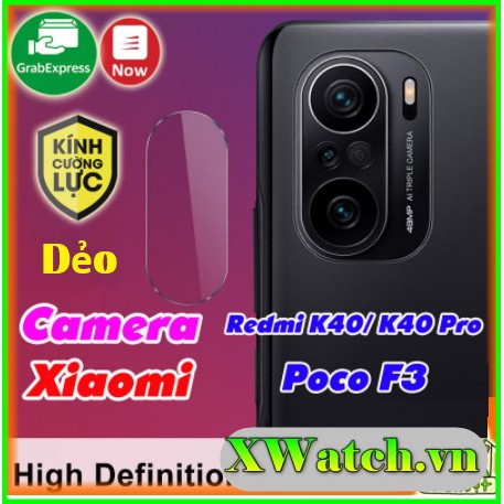 Cường lực dẻo Camera  Xiaomi Redmi K40 Gaming K40 pro Note 8 pro Note 7 pro Note 5 pro Mi 10t Pro Poco F1 Mi max 3. ..