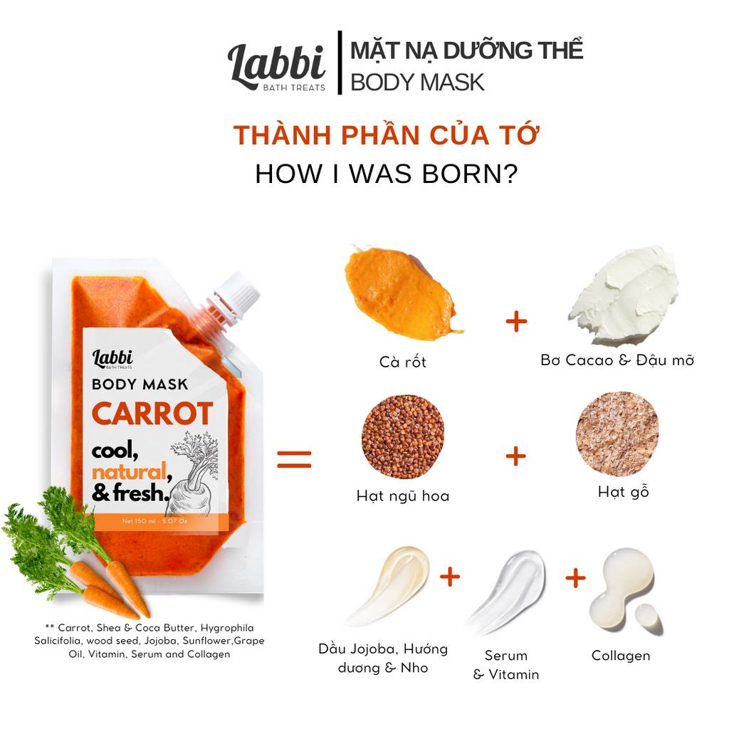 Mặt nạ dưỡng thể Cà rốt - CARROT BODY MASK - Labbi Bath Treats